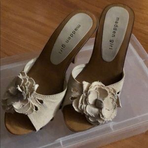 Madden Girl Flower Canvas Mules